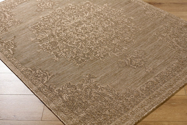Livabliss Sandra Flatweave Polypropylene Area Rug Machine Woven for Indoor Outdoor High Traffic Spaces Beige, Mustard 5'3" x 7' SDR2300-537