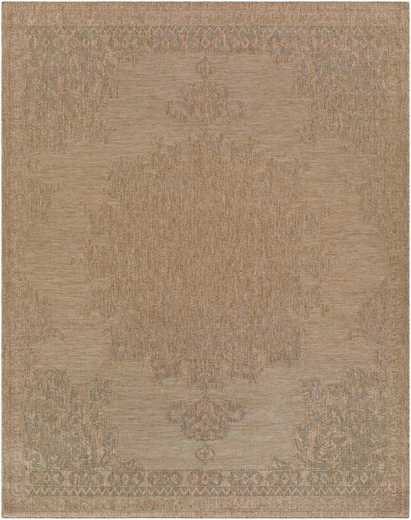 Livabliss Sandra Flatweave Polypropylene Area Rug Machine Woven for Indoor Outdoor High Traffic Spaces Beige, Mustard 7'10" x 10' SDR2300-71010