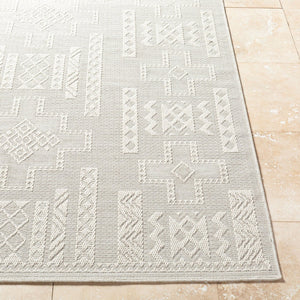 Livabliss Sandra Flatweave Polypropylene Area Rug Turkish Woven for High Traffic Indoor Outdoor Spaces Beige, Cream 5'3" x 7' SDR2303-537