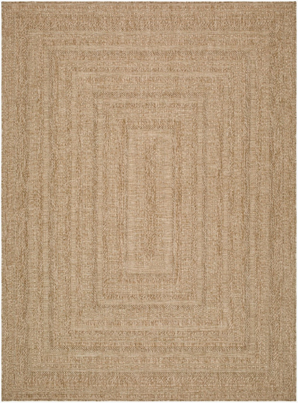 Livabliss Sandra Flatweave Polypropylene Area Rug Turkish Woven for Indoor Outdoor Living Spaces Beige, Mustard 5'3" x 7' SDR2304-537