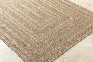Livabliss Sandra Flatweave Polypropylene Area Rug Turkish Woven for Indoor Outdoor Living Spaces Beige, Mustard 5'3" x 7' SDR2304-537