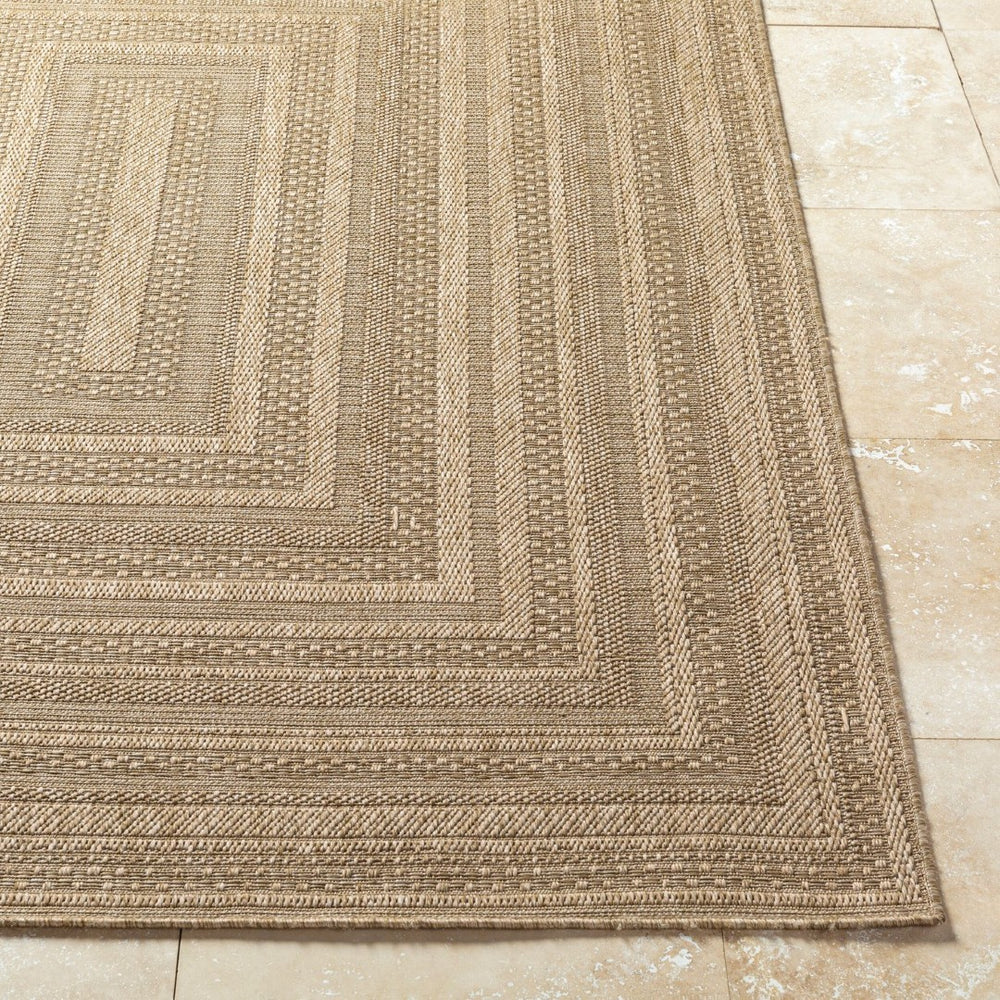 Livabliss Sandra Flatweave Polypropylene Area Rug Turkish Woven for Indoor Outdoor Living Spaces Beige, Mustard 5'3" x 7' SDR2304-537