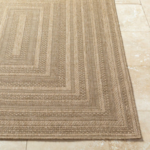 Livabliss Sandra Flatweave Polypropylene Area Rug Turkish Woven for Indoor Outdoor Living Spaces Beige, Mustard 5'3" x 7' SDR2304-537