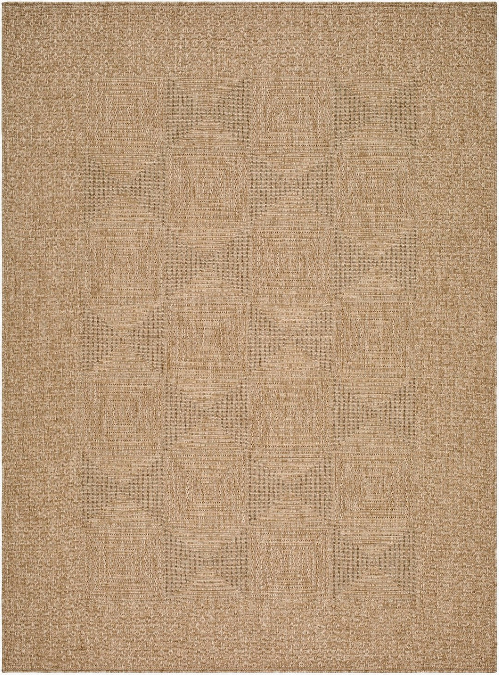 Livabliss Sandra Flatweave Polypropylene Area Rug Turkish Woven for High Traffic Indoor Outdoor Spaces Beige, Mustard 6'7" x 9' SDR2306-679