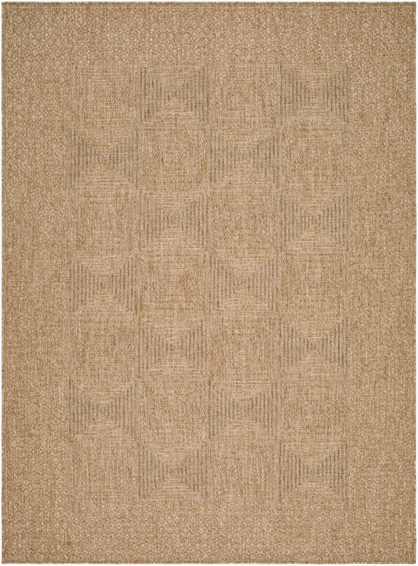 Livabliss Sandra Flatweave Polypropylene Area Rug Turkish Woven for High Traffic Indoor Outdoor Spaces Beige, Mustard 6'7" x 9' SDR2306-679