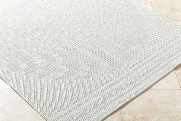 Livabliss Sandra Flatweave Polypropylene Indoor Outdoor Rug Turkish Woven Low Pile Patio Floor Beige, Cream 5'3" x 7' SDR2309-537