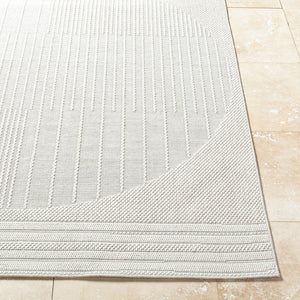 Livabliss Sandra Flatweave Polypropylene Indoor Outdoor Rug Turkish Woven Low Pile Patio Floor Beige, Cream 5'3" x 7' SDR2309-537