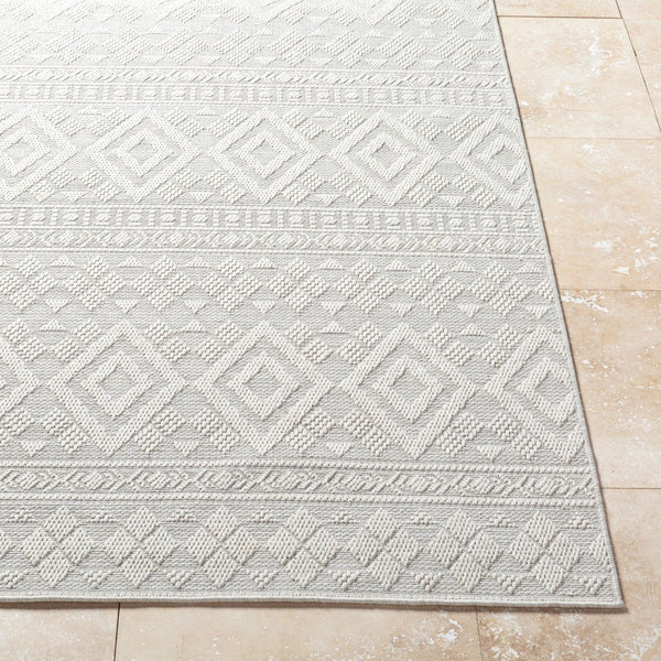 Livabliss Sandra Flatweave Polypropylene Area Rug Turkish Woven Indoor Outdoor Durable Low Pile Beige, Cream 6'7" x 9' SDR2310-679