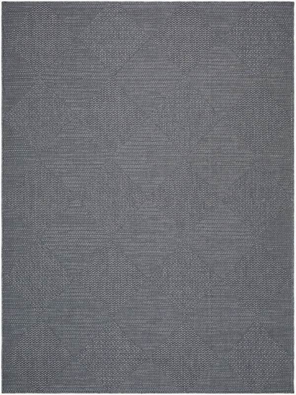 Livabliss Sandra Flatweave Polypropylene Area Rug Turkish Machine Woven for Indoor Outdoor Use Charcoal, Gray 5'3" x 7' SDR2312-537