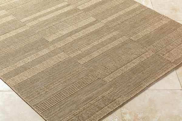 Livabliss Sandra Flatweave Polypropylene Area Rug Turkish Woven Indoor Outdoor Low Profile Beige, Mustard 7'10" x 10' SDR2313-71010