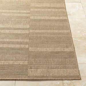 Livabliss Sandra Flatweave Polypropylene Area Rug Turkish Woven Indoor Outdoor Low Profile Beige, Mustard 7'10" x 10' SDR2313-71010