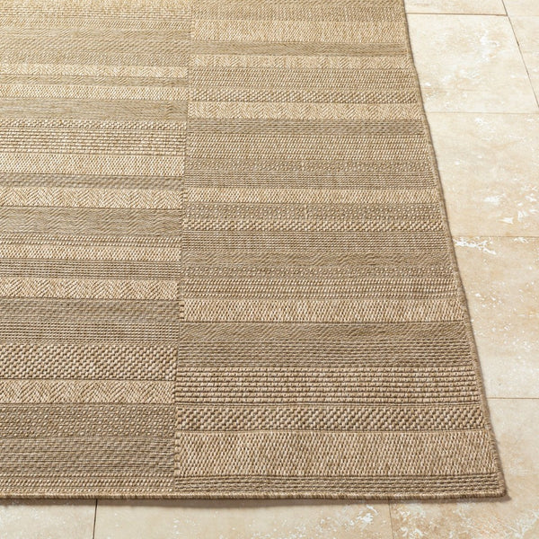 Livabliss Sandra Flatweave Polypropylene Area Rug Turkish Woven Indoor Outdoor Low Profile Beige, Mustard 7'10" x 10' SDR2313-71010