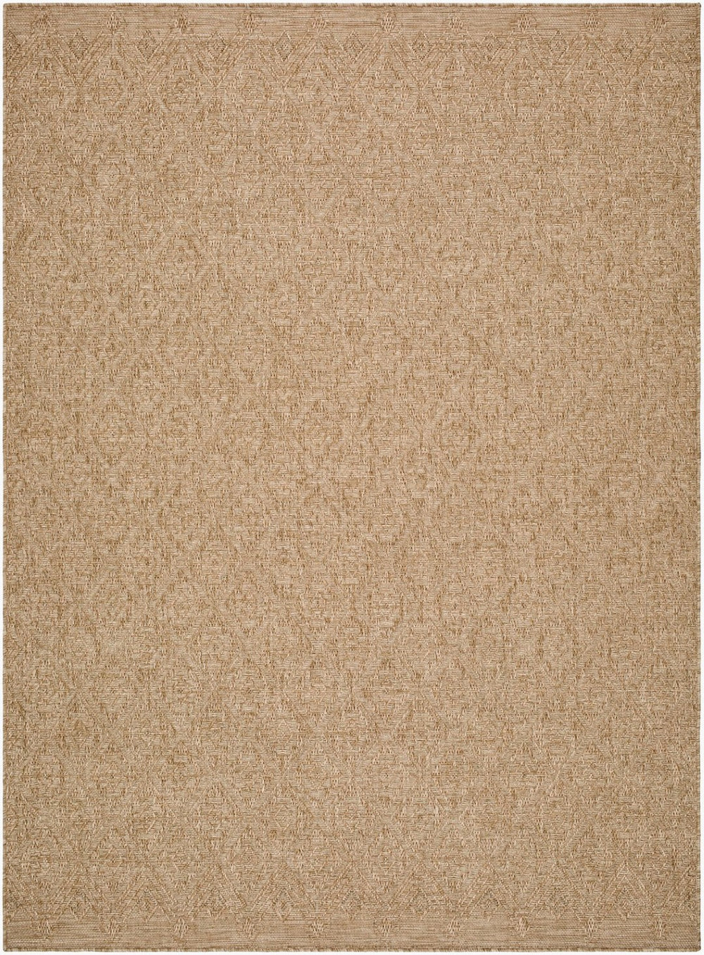 Livabliss Sandra Flatweave Polypropylene Area Rug for Patio Entryway or High Traffic Indoor Spaces Beige, Mustard 5'3" x 7' SDR2317-537