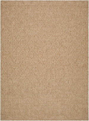 Livabliss Sandra Flatweave Polypropylene Area Rug for Patio Entryway or High Traffic Indoor Spaces Beige, Mustard 5'3" x 7' SDR2317-537