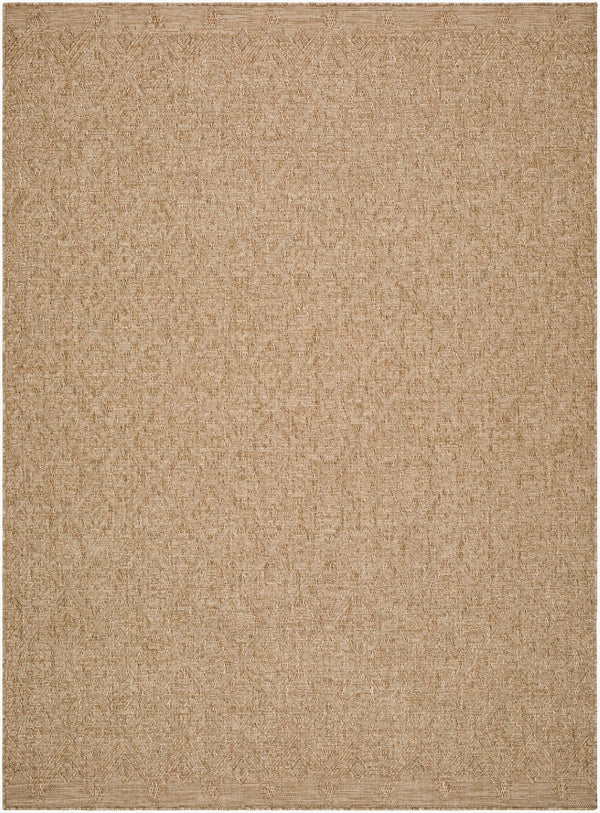 Livabliss Sandra Flatweave Polypropylene Area Rug for Patio Entryway or High Traffic Indoor Spaces Beige, Mustard 5'3" x 7' SDR2317-537