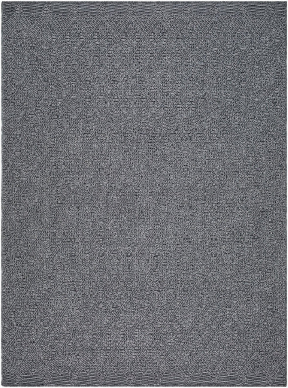 Livabliss Sandra Flatweave Polypropylene Area Rug Turkish Woven Indoor Outdoor Patio Living Room Charcoal, Gray 7'10" x 10' SDR2318-71010
