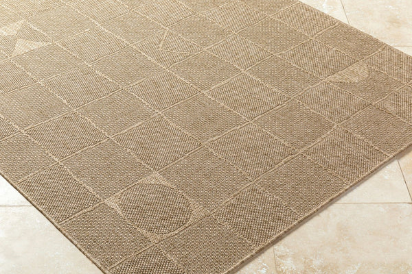 Livabliss Sandra Flatweave Polypropylene Area Rug Turkish Machine Woven for High Traffic Spaces Beige, Mustard 7'10" x 10' SDR2319-71010