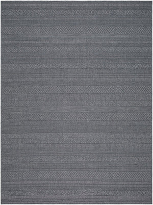 Livabliss Sandra Flatweave Polypropylene Area Rug Turkish Woven Indoor Outdoor Living Room Accent Charcoal, Gray 5'3" x 7' SDR2321-537