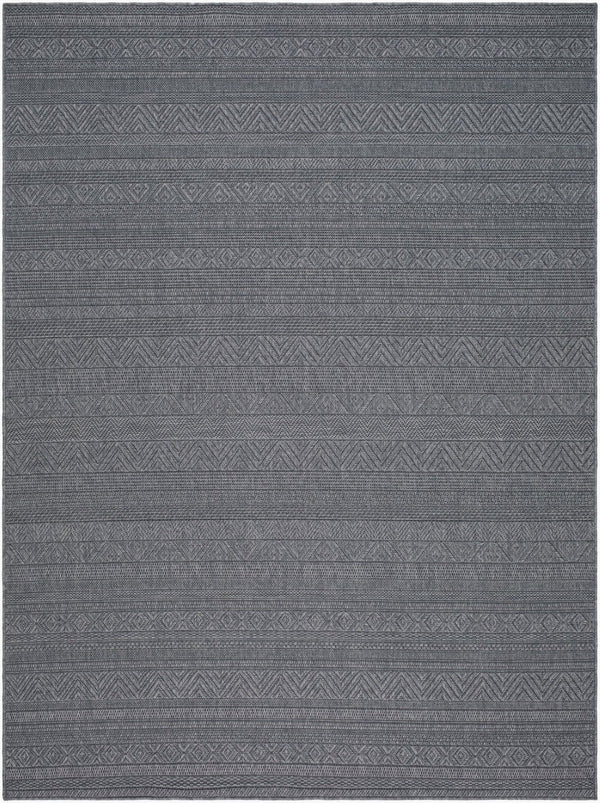 Livabliss Sandra Flatweave Polypropylene Area Rug Turkish Woven Indoor Outdoor Living Room Accent Charcoal, Gray 5'3" x 7' SDR2321-537