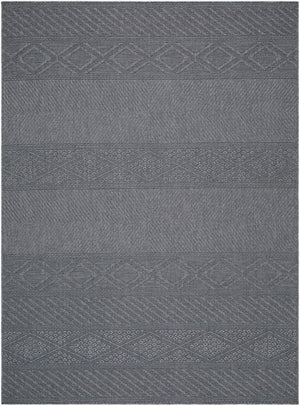 Livabliss Sandra Flatweave Polypropylene Area Rug Turkish Woven for Indoor Outdoor Living Spaces Charcoal, Gray 7'10" x 10' SDR2322-71010