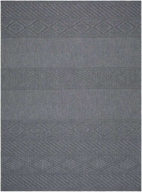 Livabliss Sandra Flatweave Polypropylene Area Rug Turkish Woven for Indoor Outdoor Living Spaces Charcoal, Gray 7'10" x 10' SDR2322-71010