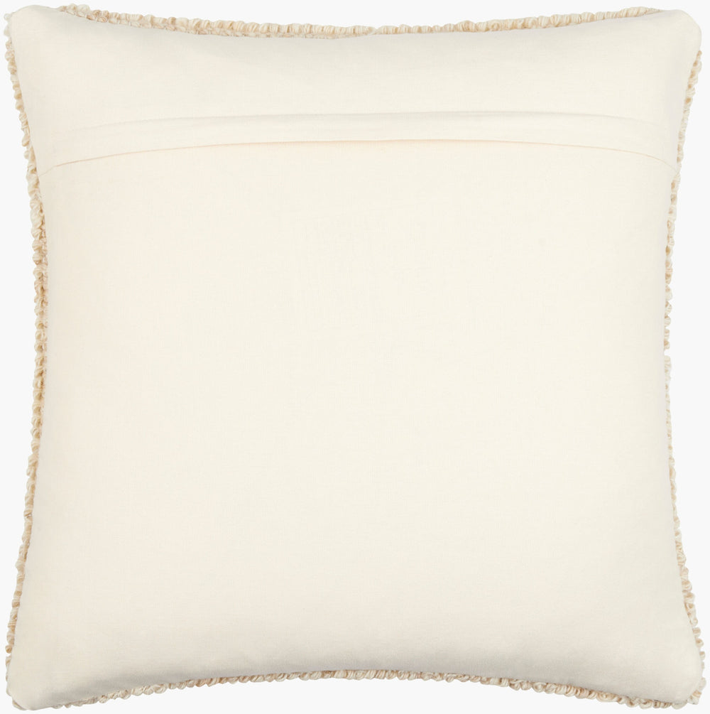 Surya Sand Dunes Accent Pillow - 18"X18" Cozy Wool & Cotton Decorative Cushion For Home Charm & Comfort Beige Wool,Cotton,Cotton Sdu002-2222