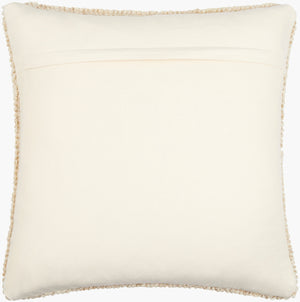 Surya Sand Dunes Accent Pillow - 18"X18" Cozy Wool & Cotton Decorative Cushion For Home Charm & Comfort Beige Wool,Cotton,Cotton Sdu002-2222