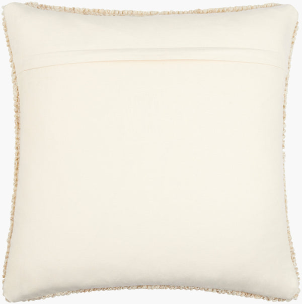 Surya Sand Dunes Accent Pillow - 18"X18" Cozy Wool & Cotton Decorative Cushion For Home Charm & Comfort Beige Wool,Cotton,Cotton Sdu002-2222