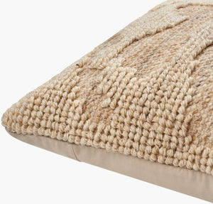 Surya Sand Dunes Accent Pillow - 18"X18" Cozy Wool & Cotton Decorative Cushion For Home Charm & Comfort Beige Wool,Cotton,Cotton Sdu002-2222