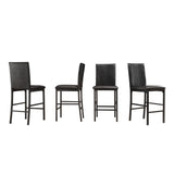 Homelegance By Top-Line Aristos Faux Marble Counter Height 5-Piece Dining Set Black Metal