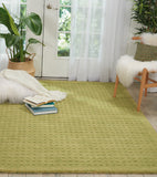 Nourison Perris PERR1 Handmade Woven No Border Indoor Only Contemporary  Rug Green, Green 100% Wool 99446223173