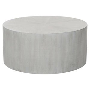 Bernhardt Bernhardt Thorne Round Cocktail Table — Quartered White Oak Starburst Veneer, Casters, Durable Finish 452016