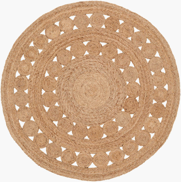 Surya Sundaze 3' X 3' Handmade Jute Rug - Rustic Farmhouse Charm, Durable & Easy-care For Cozy Homes Beige Jute Sdz1008-5rd