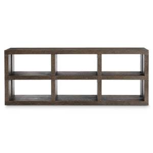 Bernhardt Bernhardt Outline Console Table — Wire-Brushed Oak Cassel Finish, 6 Open Cubes, Arts & Crafts Flair 360826