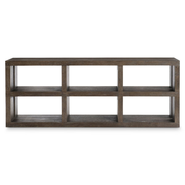 Bernhardt Bernhardt Outline Console Table — Wire-Brushed Oak Cassel Finish, 6 Open Cubes, Arts & Crafts Flair 360826