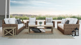 Havana Sofa in Canvas Flax w/ Self Welt SW1701-23-FLAX-STKIT Sunset West