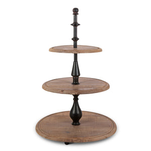 Colonial Iron and Wood Tiered Display Stand EAW95486 Park Hill