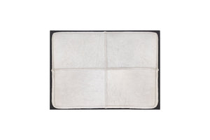Atlas Canyon Short Bench - Elegant Dark Bronze Frame with Luxurious Ivory Hide for Stylish Spaces SE11009-01