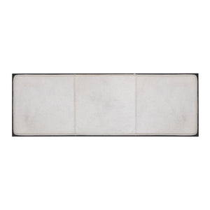 Atlas Canyon Long Bench - Modern Dark Bronze Frame with Ivory Hide Upholstery for Stylish Versatility SE11009-02