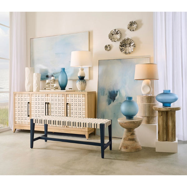 Atlas Causeway Bench - Minimalist Design with Sustainable Craftsmanship for Elegant Living Spaces Blue SE11010-03