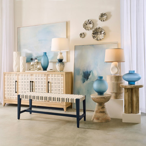 Atlas Causeway Bench - Minimalist Design with Sustainable Craftsmanship for Elegant Living Spaces Blue SE11010-03