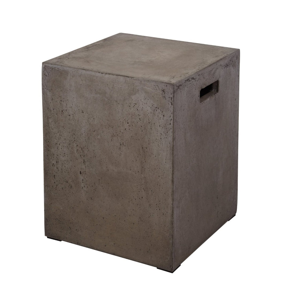Atlas Cubo Sculptural Accent Stool - Modern Minimalist Design for Indoor & Outdoor Versatility & Style SE11015-01