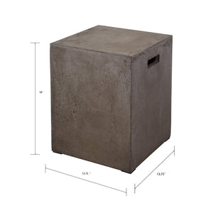 Atlas Cubo Sculptural Accent Stool - Modern Minimalist Design for Indoor & Outdoor Versatility & Style SE11015-01