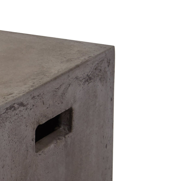 Atlas Cubo Sculptural Accent Stool - Modern Minimalist Design for Indoor & Outdoor Versatility & Style SE11015-01