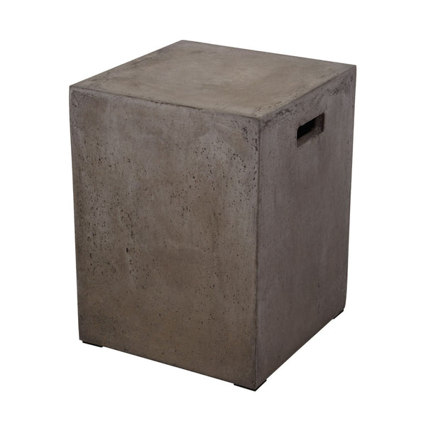 Atlas Cubo Sculptural Accent Stool - Modern Minimalist Design for Indoor & Outdoor Versatility & Style SE11015-01