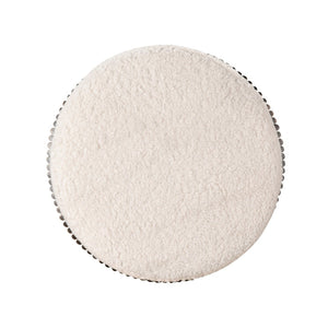 Atlas Daphne Stool - Sculptural Aged Bronze Accent with Plush White Bouclé Top for Stylish Versatility SE11016-01