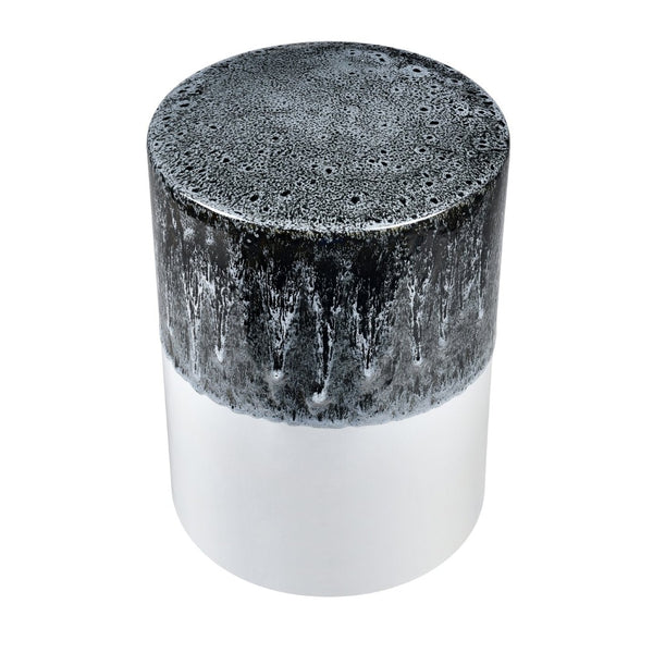 Atlas Gallemore Stool – Unique Gray Earthenware Accent for Seating, Tables, or Decorative Display Use SE11019-01