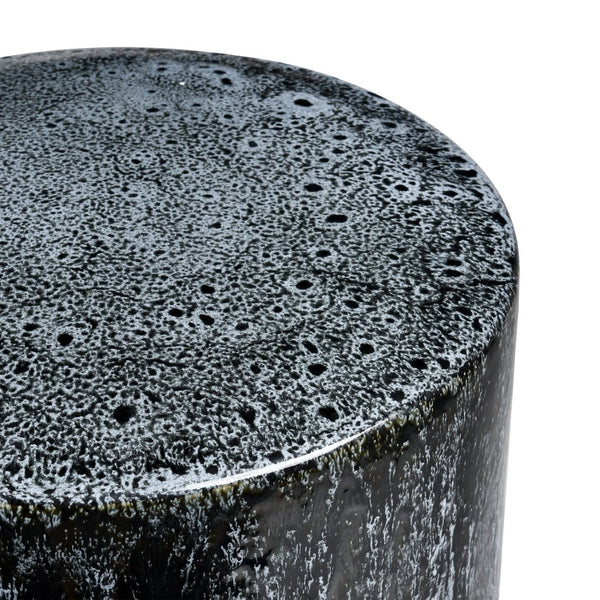Atlas Gallemore Stool – Unique Gray Earthenware Accent for Seating, Tables, or Decorative Display Use SE11019-01