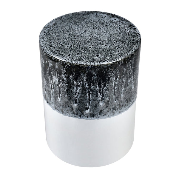 Atlas Gallemore Stool – Unique Gray Earthenware Accent for Seating, Tables, or Decorative Display Use SE11019-01