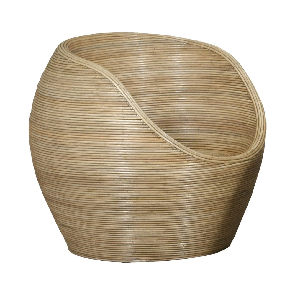 Atlas Gentong Chair - Handcrafted Natural Rattan Cane Seating with Vintage Charm for Coastal Interiors SE11021-01
